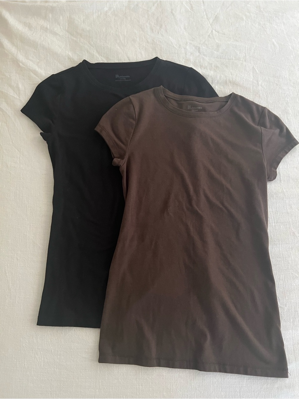 Classic Crew Neck T-Shirts in Black and Brown - Set of 2